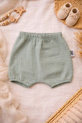Baby Bloomers Just Muslin 40235M Makoma menta 100% algodón muselina, en banda elástica