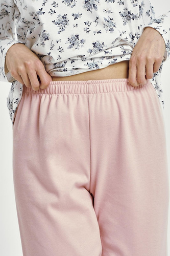 Martina 3451 Taro pijama de mujer blanco 100% algodón clásico