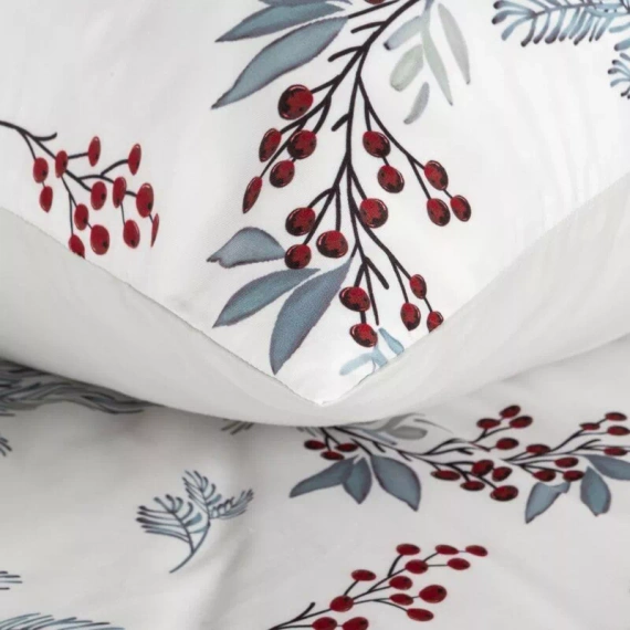 Ropa de cama navideña Peace Eurofirany blanca microfibra renos ramas
