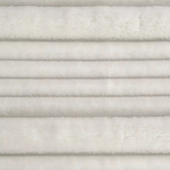 Manta cubrecama Nina 220x200 flano 3D suave Eurofirany 300 GSM blanco