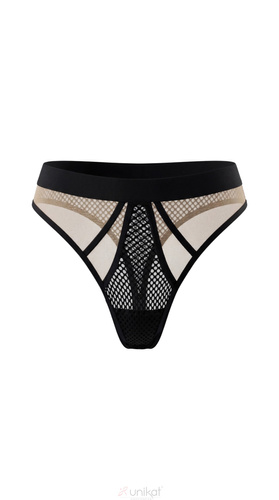 Stringi Unikat Edith negras transparentes de malla cómodas para mujer