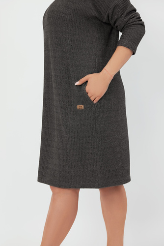 Avira túnica de manga larga para mujer Italian Fashion - dark melange