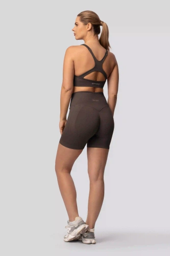 Spaio PUSH-UP PRO shorts moldeadores sin costuras tiro alto fitness chocolate