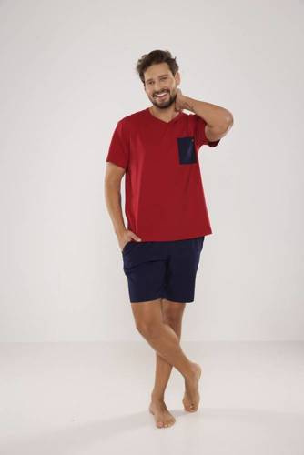 646 Kevin Pijama de hombre De Lafense - granate