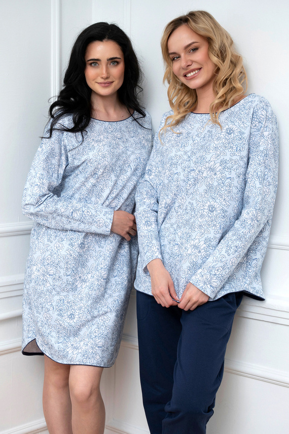 Camisón Gracjela Moda Italiana - estampado azul