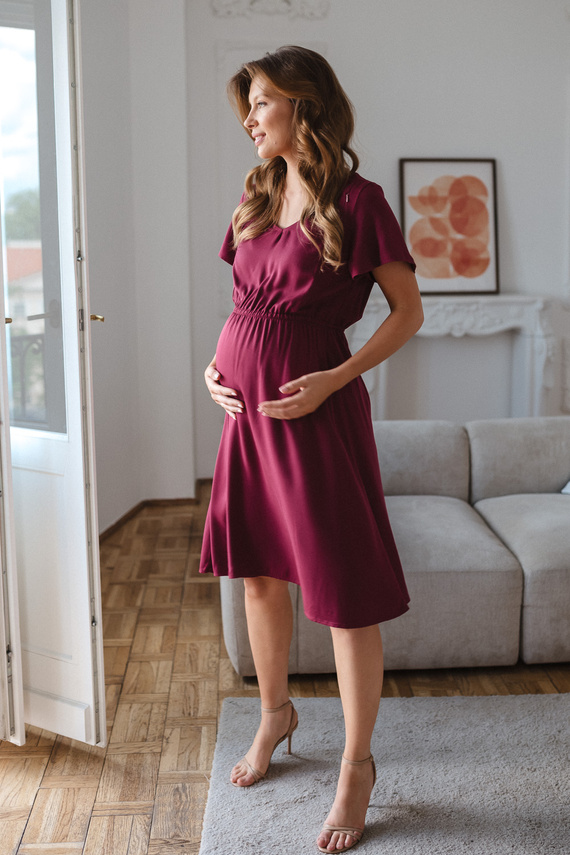 Milk & Love Lovely Dress vestido premamá y de lactancia color mora