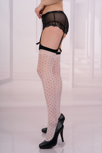 Tarini 20 den LivCo Corsetti Medias con cinturón - blanco