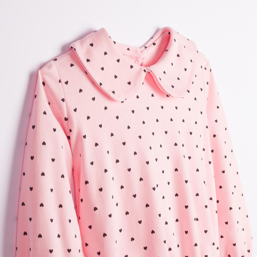 Blusa para niña Nicol Tosia 225138 Algodón Rosa con corazones y bola