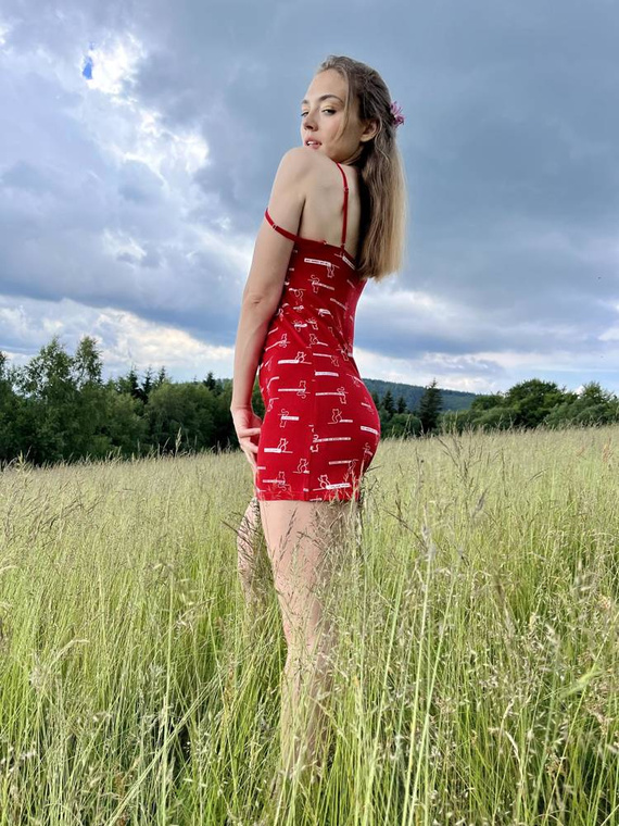 659 Camisón sin tirantes Cat Love Forex - rojo