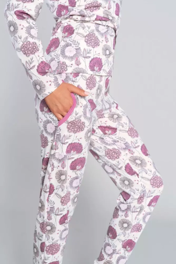 Pijama señora manga larga, pantalón Lobelia Italian Fashion -