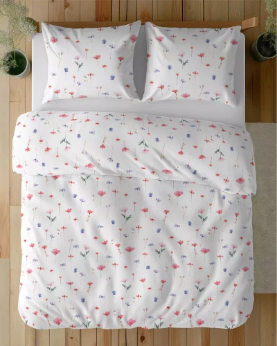 5486 B Detexpol Satin Stories blanco - rosa | 100% algodón, tejido de satén, cremallera, caja de regalo