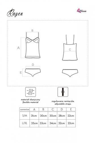 Rayen LC 90020 Conjunto de dos piezas para mujer LivCo Corsetti Fashion