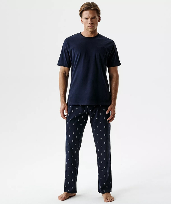 Pijama hombre Atlantic NMP-403 algodón suave, manga corta cómodo