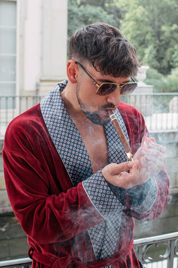 772 Bata de hombre Bonjour forex - granate