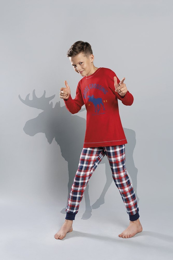 Olandia pijama de algodón para niñas Italian Fashion- rojo