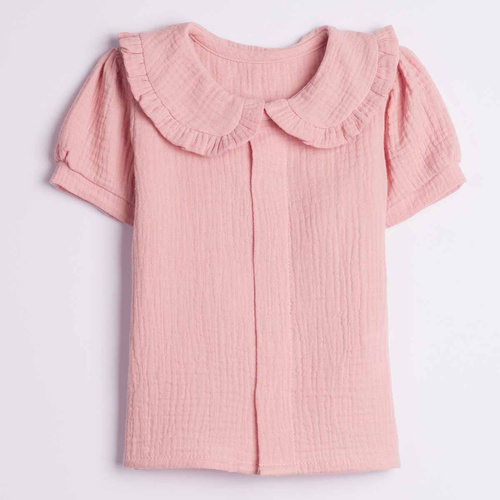 Camisa para niña Nicol 224301 muselina 100% algodón manga corta
