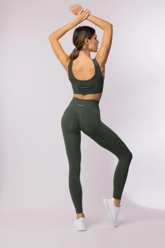 Leggings de mujer SPAIO Flex Innergy 2.0 khaki- sin costuras, soporte de recuperación