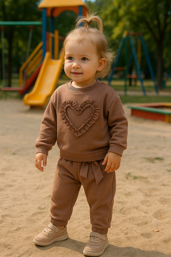 Mia Sudadera de niño Bambarillo marrón-algodón y elastano, suave punto de sudadera | Comodidad y estilo