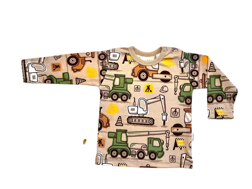 Blusa de manga larga para niño BL011 - estampado de coches, algodón