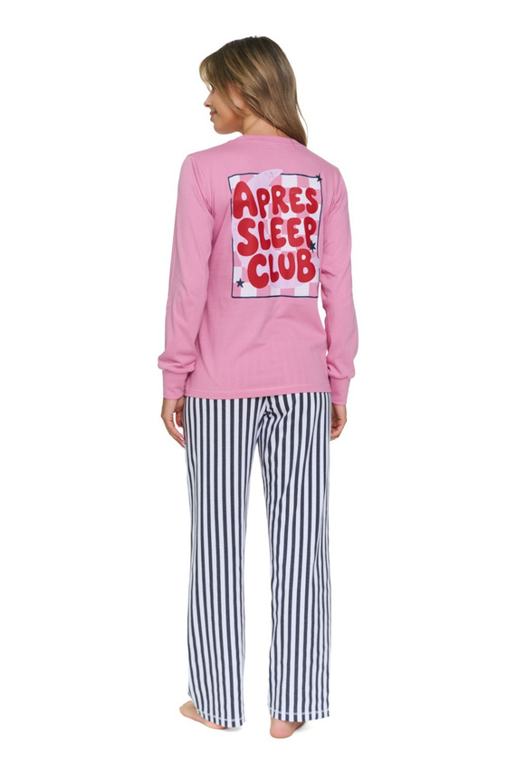 Doctor Nap 7523 Apres Sleep Pijama de mujer 100% algodón rosa con rayas