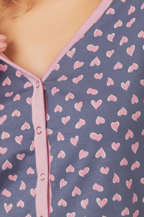 Camisón y chemise de lactancia Tiana, manga corta Moda Italiana - estampado