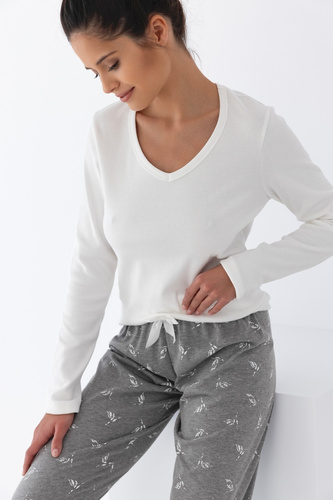 Pijama de mujer Hattie Sensis -gris crudo
