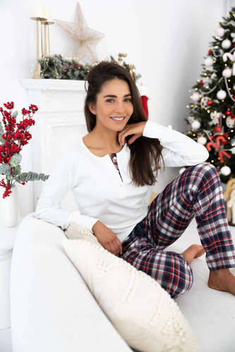 Mollie Pijama de mujer Sensis Interlock - crema