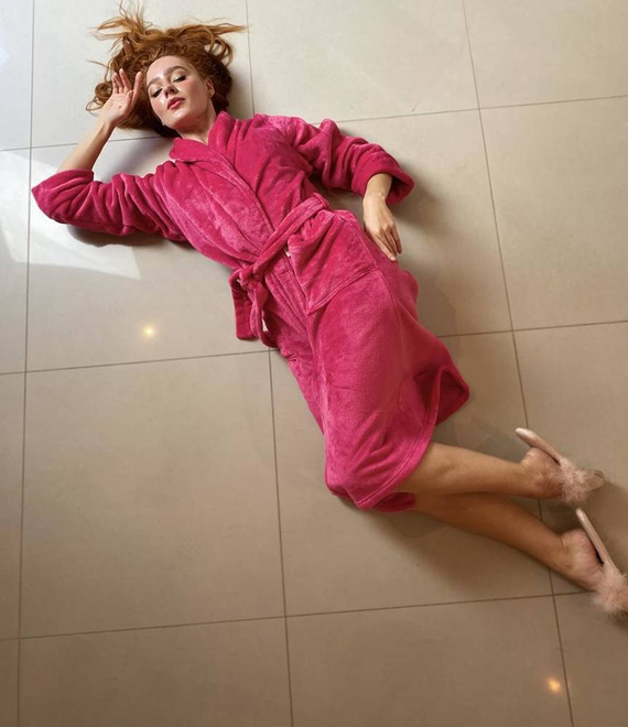 628 Albornoz largo de mujer Abigail Forex - frambuesa