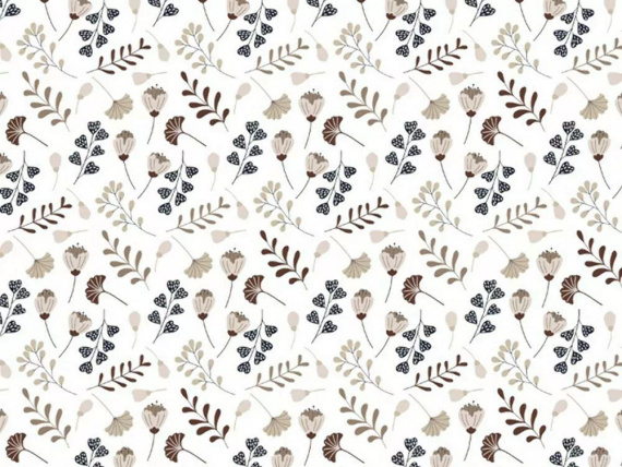 614N Ropa de cama de algodón clásico E24 Extrapościel blanco marrón hojas ramitas- 100% algodón, duradero, colorido, juego de 2 piezas