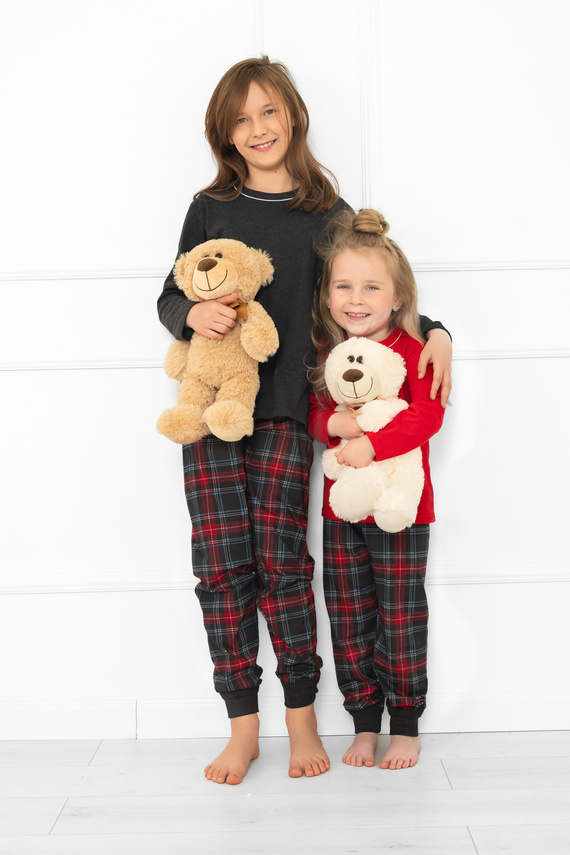 Rusoli pijama para niños Italian Fashion rojo - algodón, largo, estampado navideño