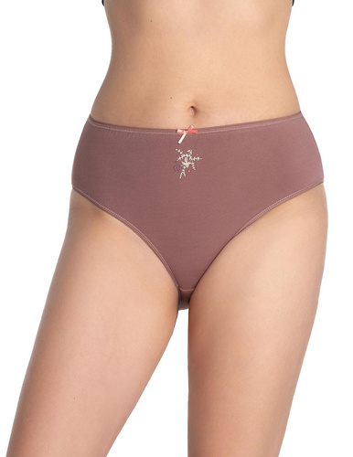 Lama L-120 BI-97 braguitas de bikini para mujer - algodón, pack de 3 en tonos beige y marrón