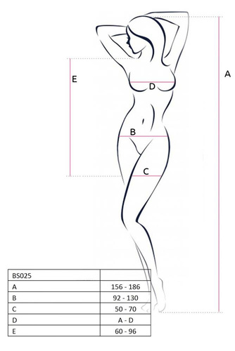 BS025 Bodystocking Passion negro