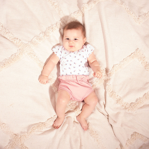 Bloomers Nicol 220087 2-pack para bebés, algodón Oeko-Tex, rosa con flores