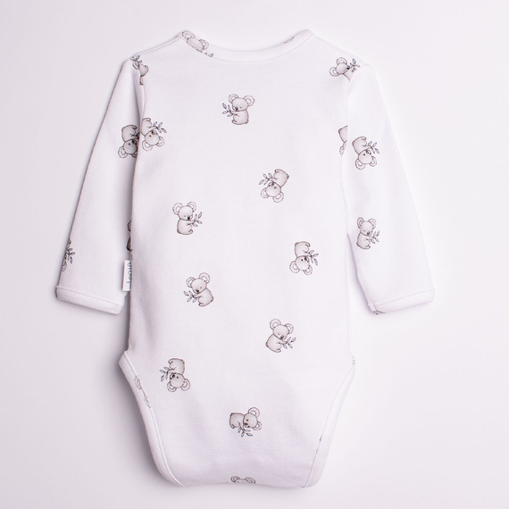 Body cruzado Nicol Figo 223096 100% algodón Koala manga larga