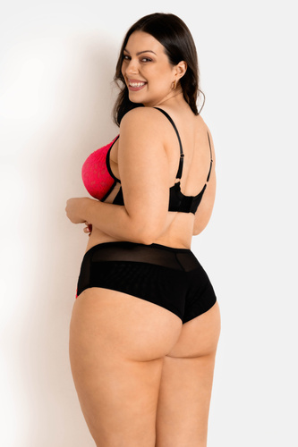 19232 Funny Sujetador Plunge Mediolano negro-fluo - escote profundo, sensual, elegante