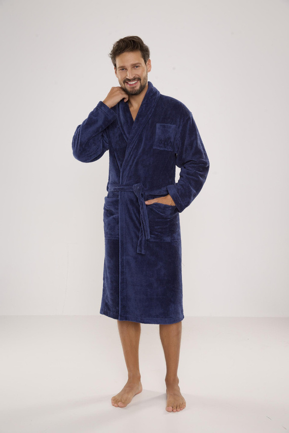 811 Albornoz de felpa para hombre De Lafense - denim