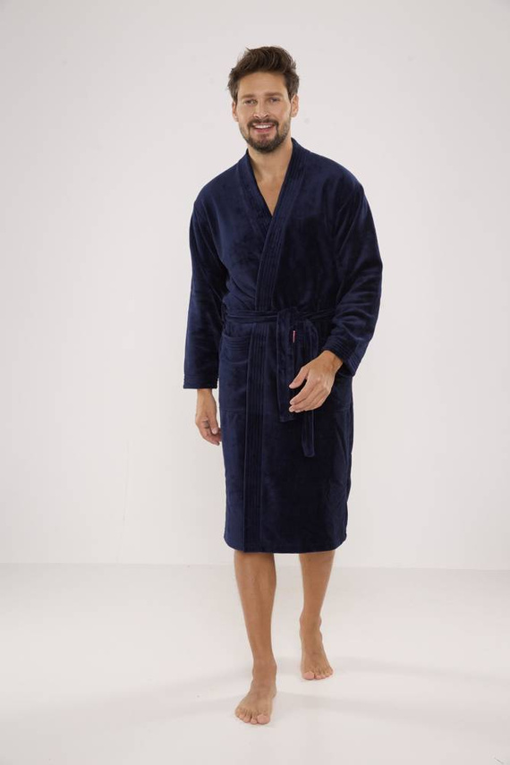 391 Albornoz de hombre Hugo De lafense - azul marino