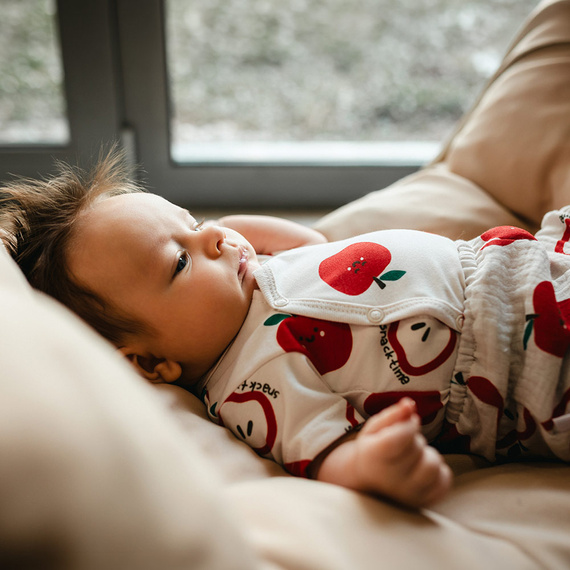 Body bebé Eevi Snack Time manga corta algodón elástico cómodo