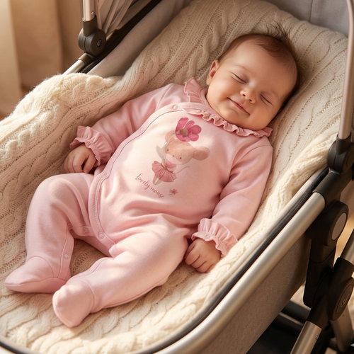 Pelele Nini 100% Little Mouse algodón orgánico para recién nacido