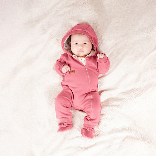216271 Lala Chándal forrado Nicol - mono rosa bebé, talla 56-68