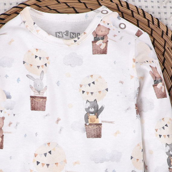Body Nini 100% Balloon Friends algodón orgánico, fabricado en Polonia