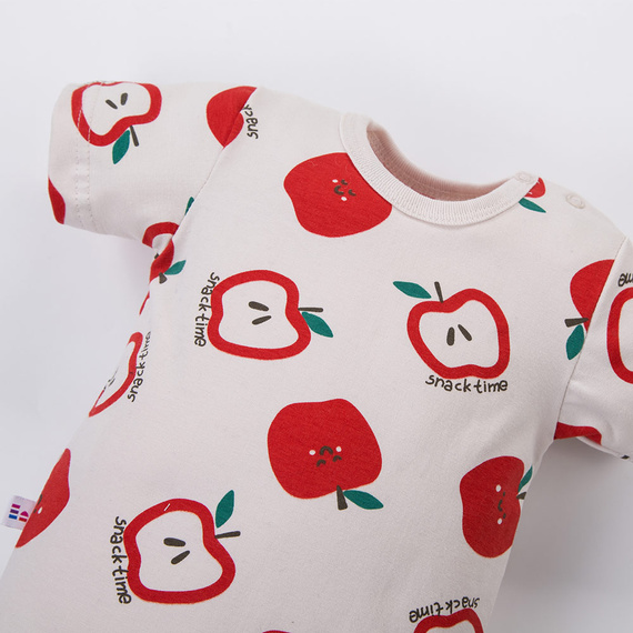 Body bebé Eevi Snack Time manga corta algodón elástico cómodo