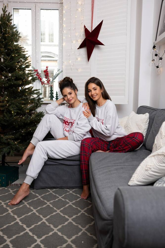 Pijama de mujer Gween Soft/Flannel Sensis - gris