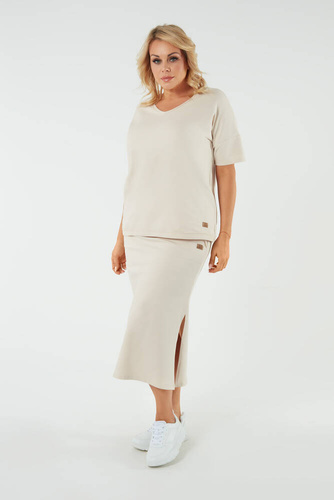 Stella falda maxi mujer Moda Italiana - beige