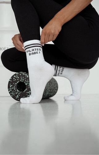 0200-189 Pilates Babe! Calcetines de mujer Milena blanco - algodón
