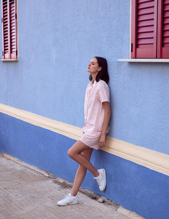 Pijama de mujer Donata Sensis - crudo-verde