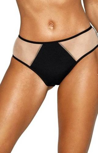 P-932/2 Lou Braguitas de mujer Kinga negro-beige