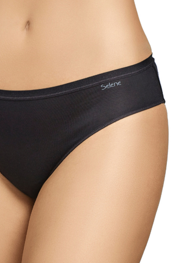 Figi bikini Selene 400 negras algodón clásico pack de 2