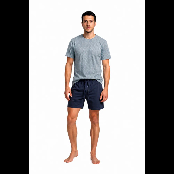 Sesto Senso 2723/11 Granat Pijama corta de hombre de algodón 100% algodón
