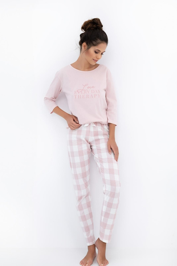 Pijama de mujer Annabelle Sensis - Algodón, con pantalón de franela a cuadros